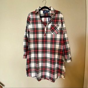 NWT Lauren James Plaid Shirt Dress